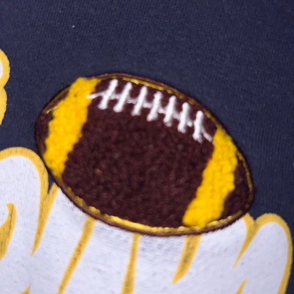 Georgetown Women's Small Navy and Yellow Hoodie - Picture 5 of 12